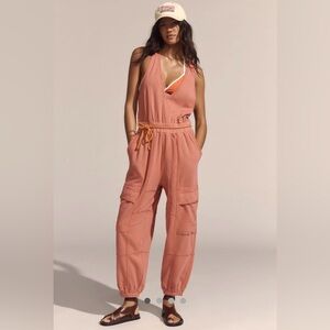 Daily Practice Cloud Rest Cotton Sleeveless V-Neck Jumpsuit